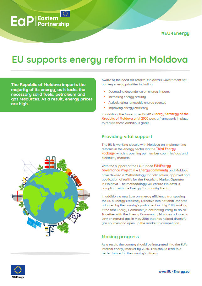 EU supports energy reform in Moldova