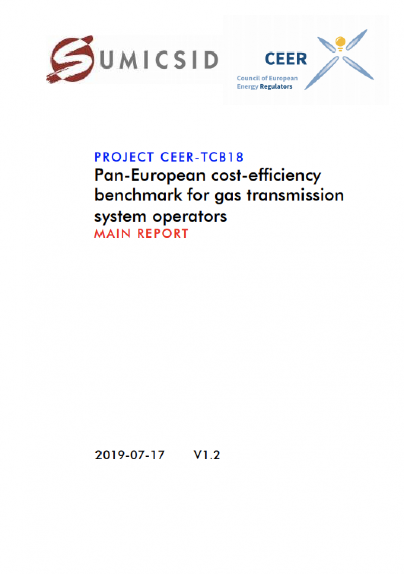 Pan-European cost-efficiency benchmark for gas transmission system operators