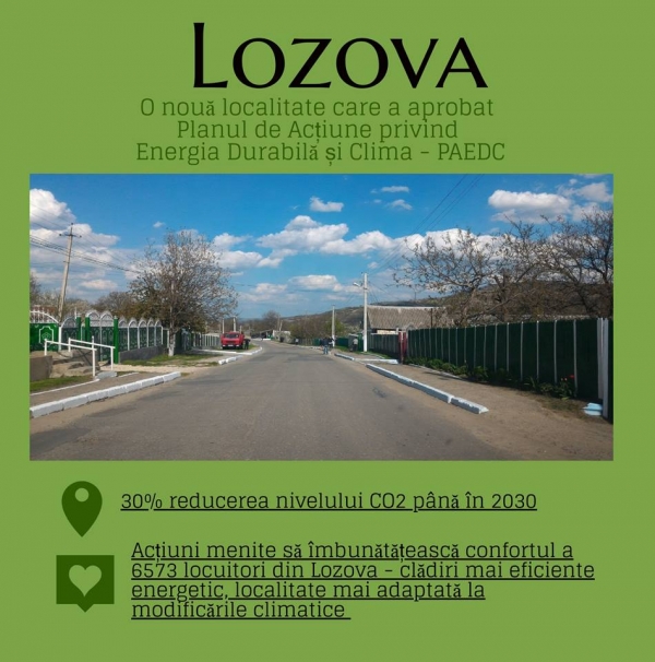Молдова: Город Лозова принял План действий по устойчивой энергий и климату