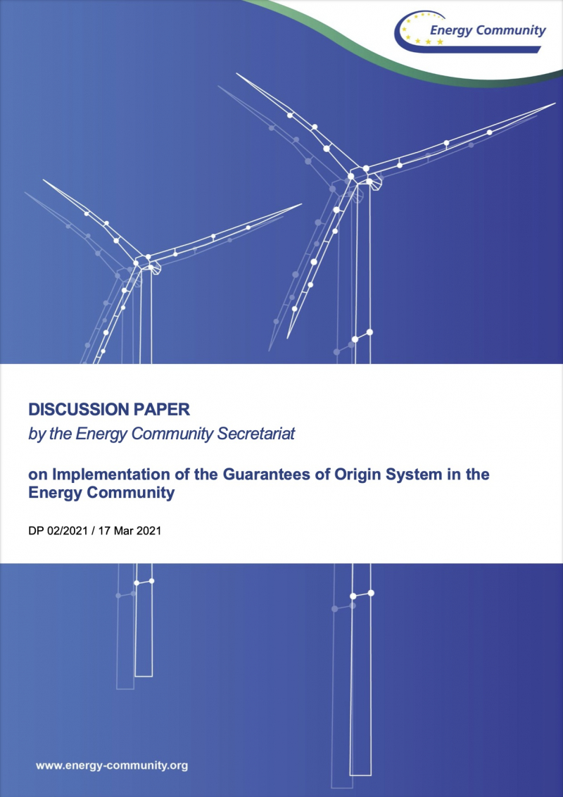 Discussion Paper by the Energy Community Secretariat on Implementation of the Guarantees of Origin System in the Energy Community