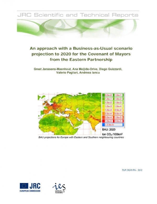 Covenant of Mayors: an approach to the definition of emission projections based on the &quot;conventional development&quot; scenario for the countries of the Eastern Partnership and Central Asia