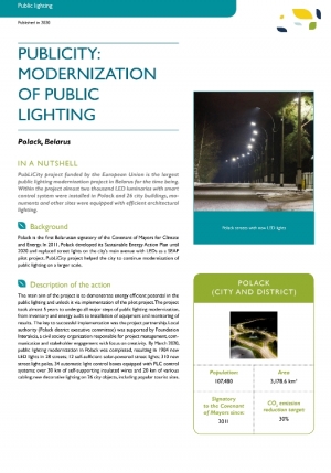 Բելառուս, Պոլակ. PubLiCity՝ հանրային լուսավորության արդիականացում